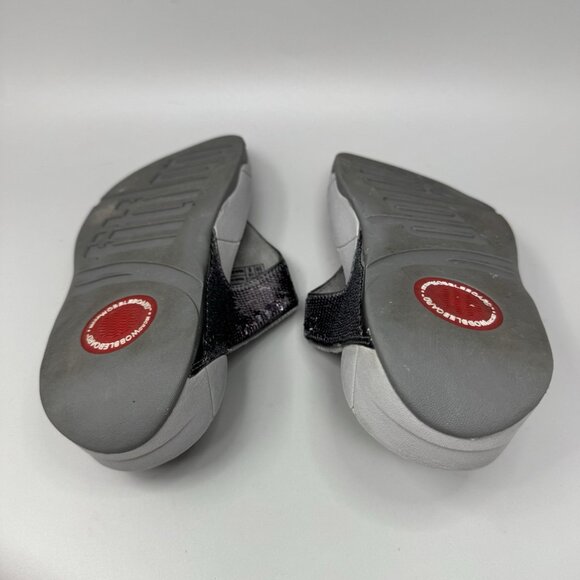 Fitflop Women's Electra Classic Thong Pewter Sequin Flipflop Size 8 Silver - Picture 8 of 8